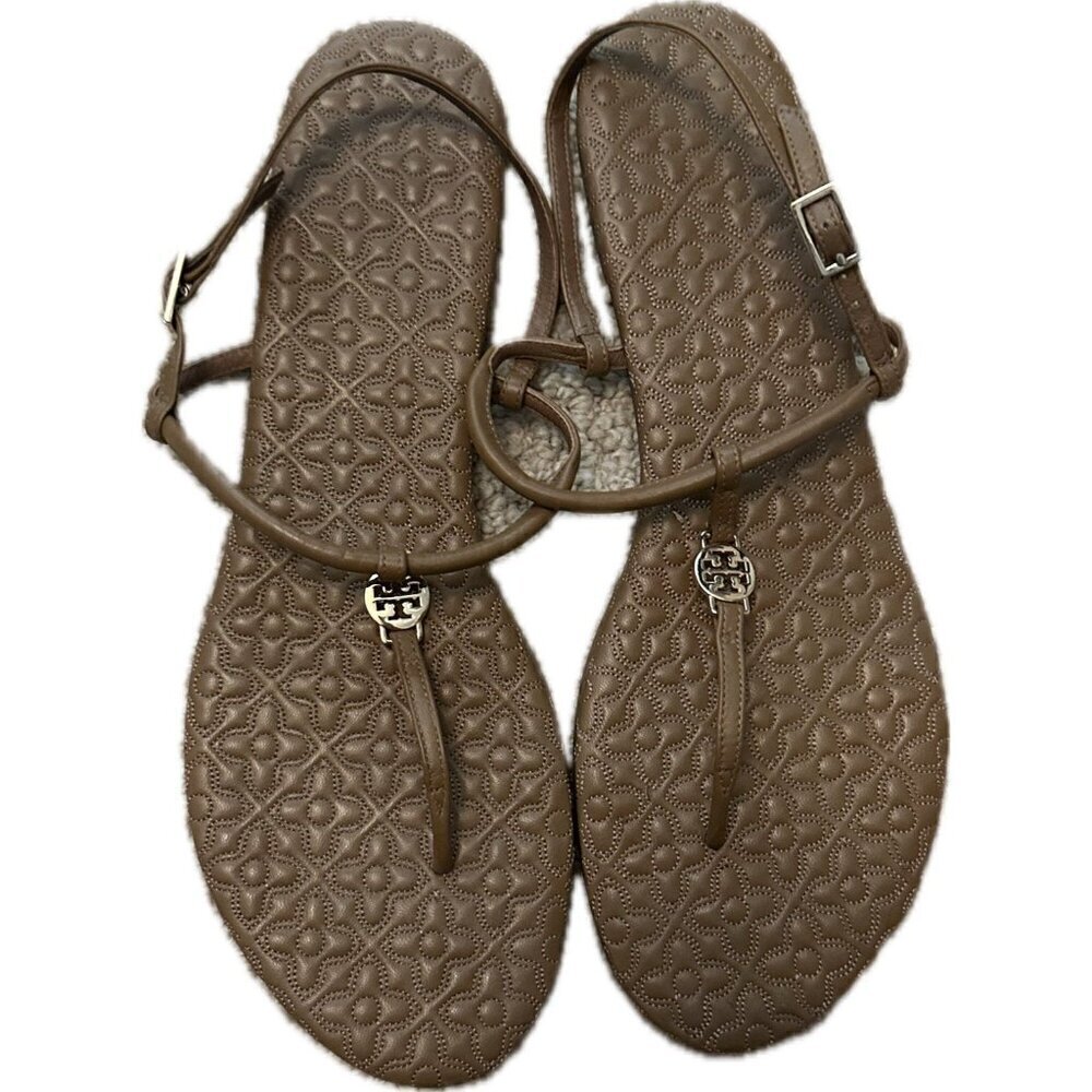 Tory Burch Marion Quilted Leather Sandal- Size 11